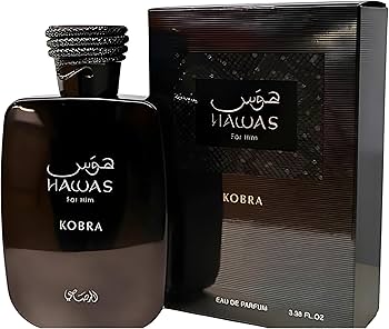 Hawas Kobra for Men Eau De Parfum Spray by Rasasi 100ml/3.4 oz