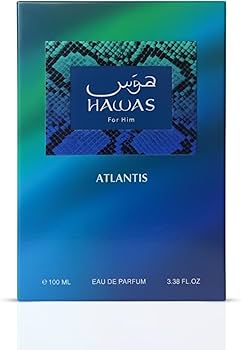 Hawas Atlantis Eau De Parfum for Men by Rasasi 100ml/3.38oz